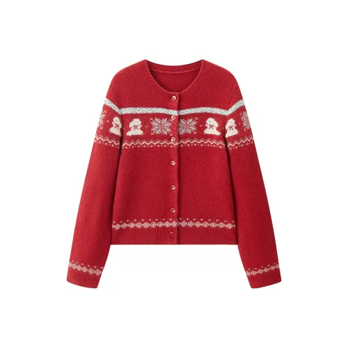 LEDIN Вишнево-красный В наличии Женская Трикотаж