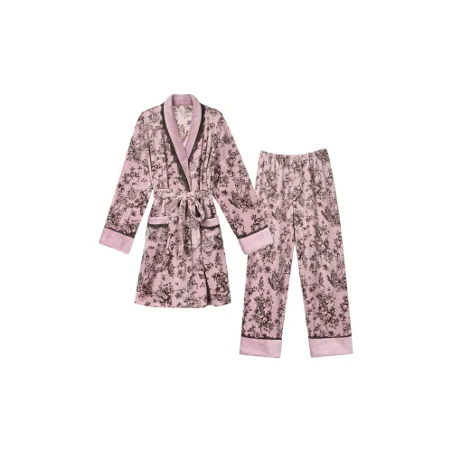 IIZZINI Лотосовый корень Пудра Жасмин Серия Островной бархат Женские Комплекты Женские Пижамные комплекты