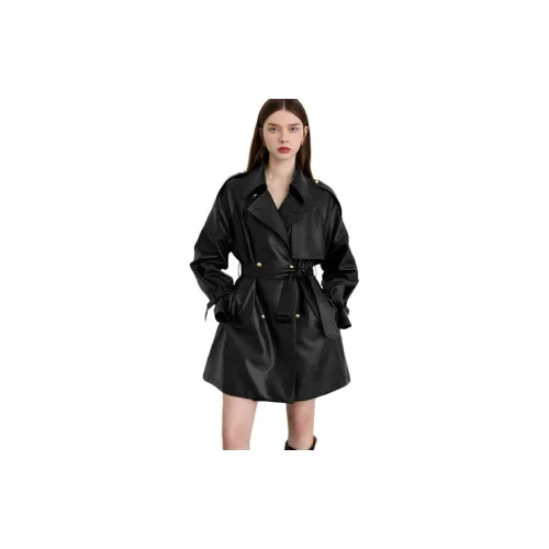 DPLAY Классический черный Женская тренч