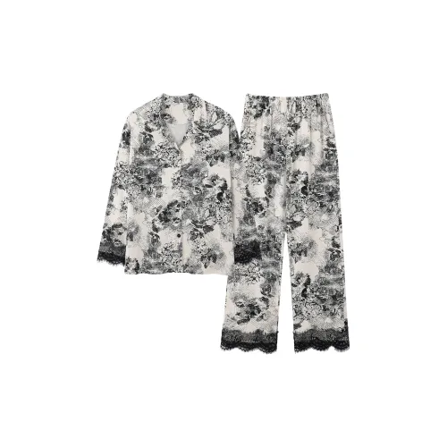 MADALLO Черный Женский Пижамный Комплект