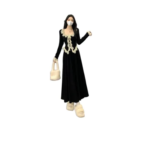 ZCDECO Длинное платье с длинными рукавами женское