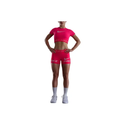 nike Dri Fit Розовый Женский Топы Короткие