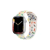 Новая версия, белый радужный, силиконовый, обратная пряжка, ремень