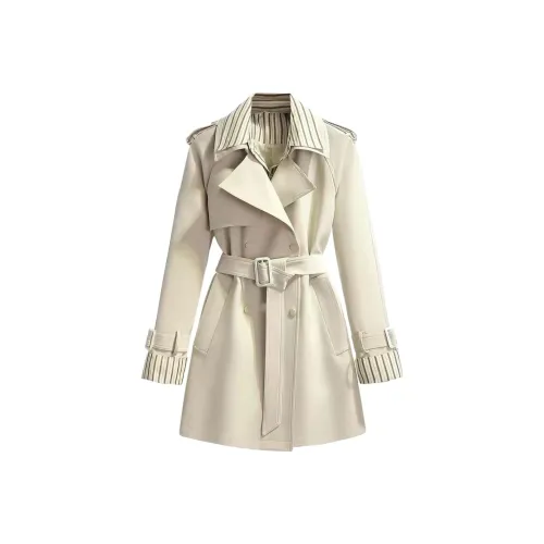 TXGN Экрю Женская тренч-куртка