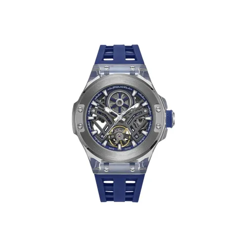 Police Мужские часы Автоматический механический механизм Резиновый ремешок 44 мм Черепный циферблат Часы для мужчин