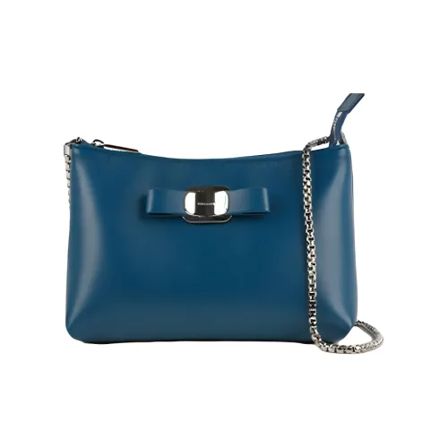 FERRAGAMO Sheepskin Одно плечо Косметичка Средний Женские Синий