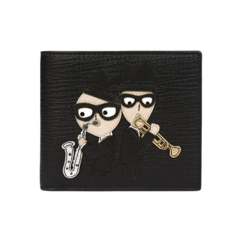 Dolce Gabbana Кожа Кошелек Мужской Черный