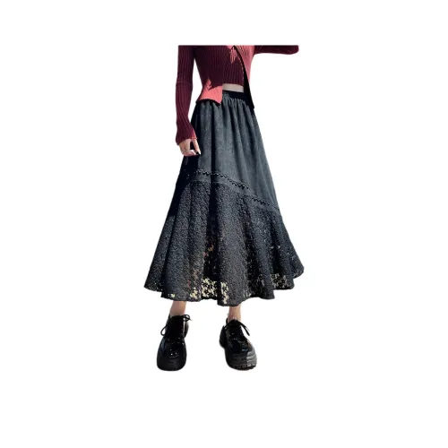 LANGQING Повседневный Длинный Юбка Женские