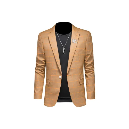 MG Оранжевый Желтый Мужской Деловой Костюм