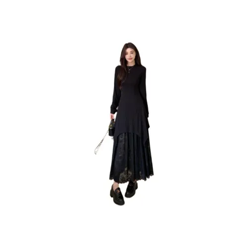 Mu Xiao Xin Длинный рукав Платье Женское