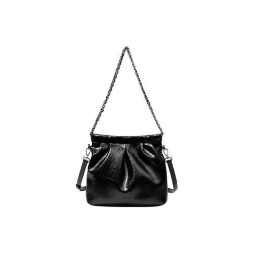 teenmix Сумка через плечо из коровьей кожи сумка на плечо сумка Hobo женская черная белая