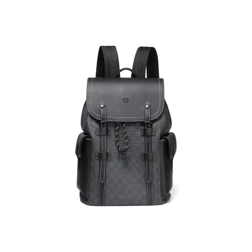 BISON DENIM PVC Рюкзак Стандартный Мужской Темно-Серый