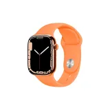 Золотистый, оранжевый, силиконовый, с обратной пряжкой, ремень