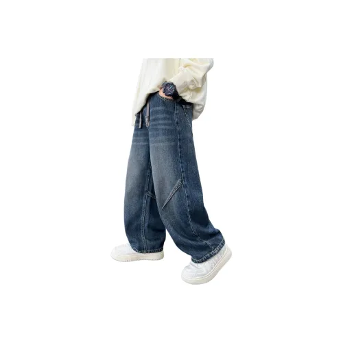 ЮЙЧЖАОЛИНЬ Синий Серый MF7862 Школьный возраст Джинсы