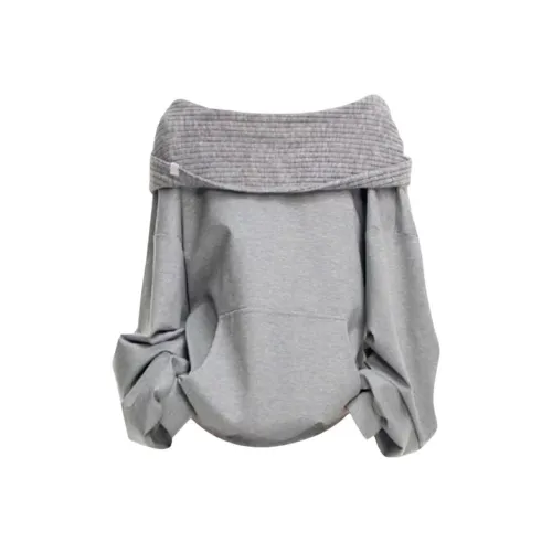 Wang Leshi Серый Женские Свитшоты