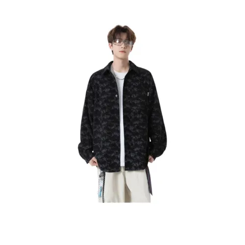 TUOFEI Черный Унисекс Рубашки