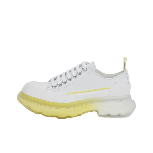 Alexander McQueen Tread Slick Low Топ Обувь на платформе Женская Белая Желтая