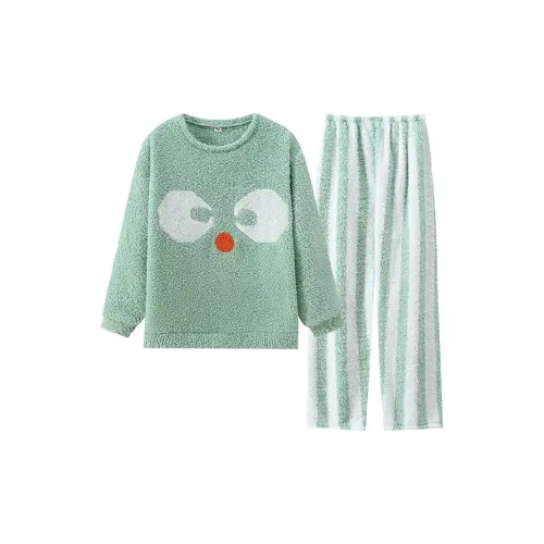 OEING Зеленый Big Глаза [Одежда Sets] Женские Пижамные комплекты