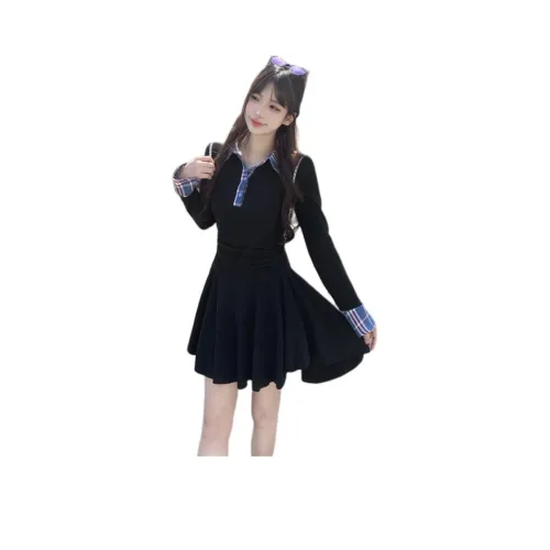 LANGQING Длинное платье с длинными рукавами женское