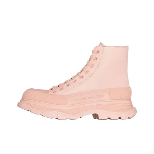 Alexander McQueen Tread Slick Короткий Платформа Обувь Женская Розовая
