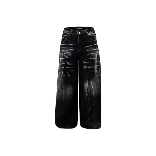 WELTER EXPERIMENT Черные Унисекс Джинсы