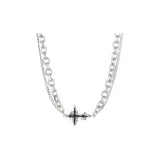 Двухслойное ожерелье с крестом