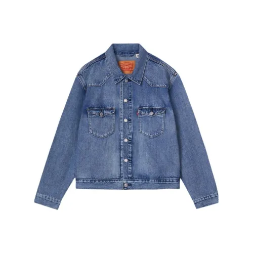 Levis Темно-синий Мужской Джинсовые куртки