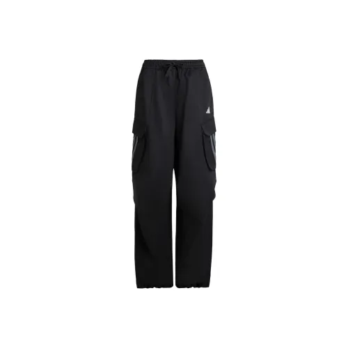 Adidas Ткани вязаные Парашют Брюки Повседневные брюки Женские