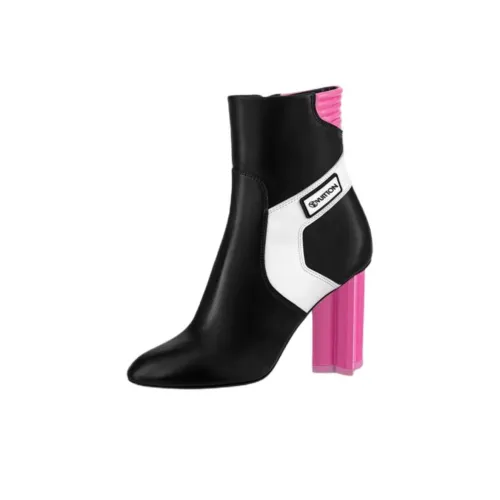 LOUIS VUITTON Силуэт Ботильоны Женские Черный Белый Розовый