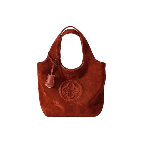 CASSILE Овчина Сумка Средняя Женская Кирпично-красная