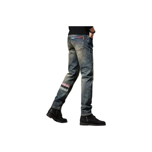 GAMMAGALLERY Винтажные синие мужские джинсы