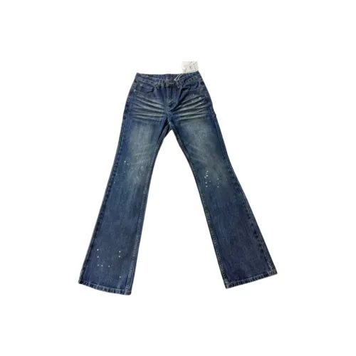 CAT'S PAW Темно-синий Унисекс Джинсы