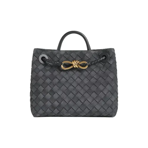Bottega Veneta Andiamo series Вязаные ткани Тот-сумка Сумка для покупок Сумка через плечо Сумка Маленькая Женская Серый