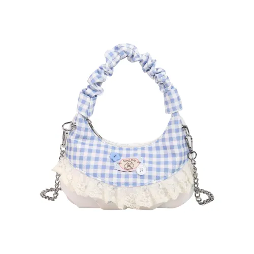 ARTEC Велюр Сумка Маленькая Унисекс Цветочный Синий Шелк Розовый