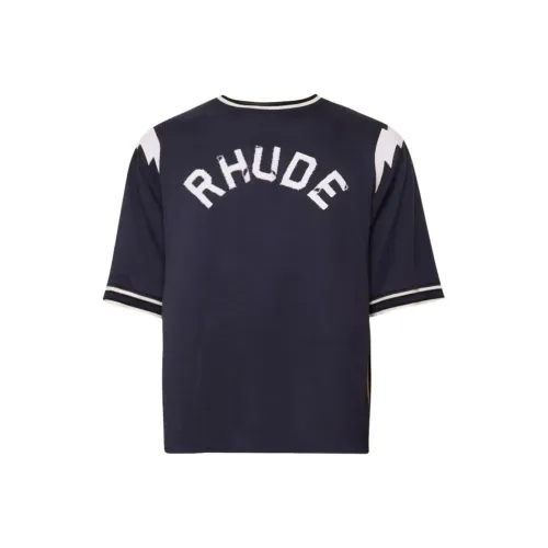 RHUDE Мужская морская синяя футболка