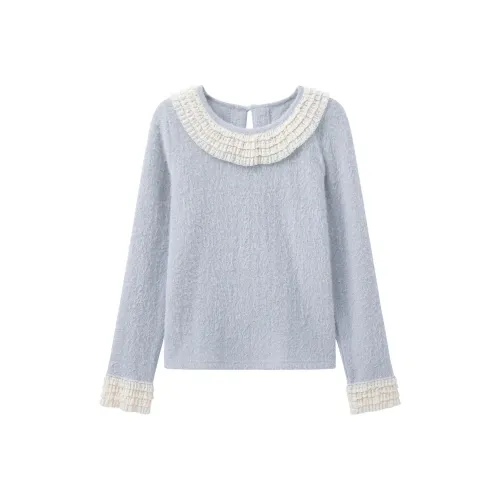 Another alley Аква-синий Женские Трикотаж