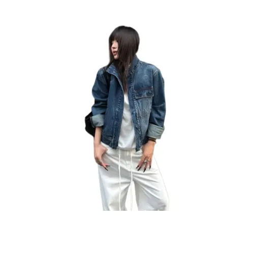 YICHEN Джинсовый синий Женская Джинсовая куртка