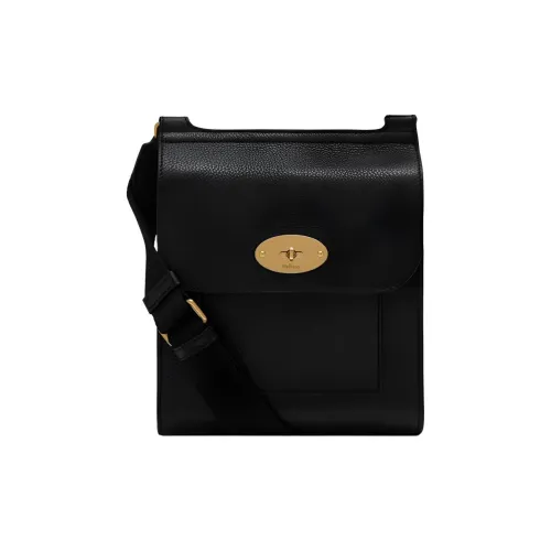 Mulberry Сумка через плечо из крупнозернистой текстуры коровьей кожи маленькая мужская черная