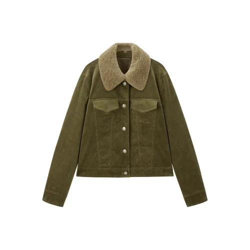 PEACEBIRD Moss Green Женское короткое пальто