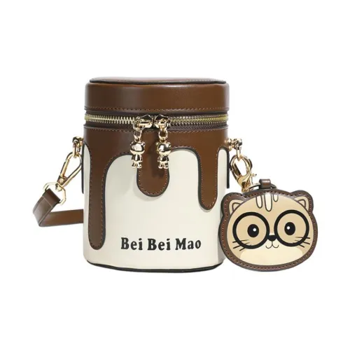 North Pack ПУ (полиуретан) Цилиндрическая сумка Сумка через плечо Женская Кофейная