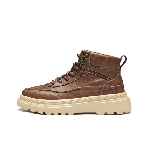 ST SAT Амортизация Высота Увеличение Устойчивость к Износу Легкий Матрица MID Повседневная Обувь Мужская Коричневый