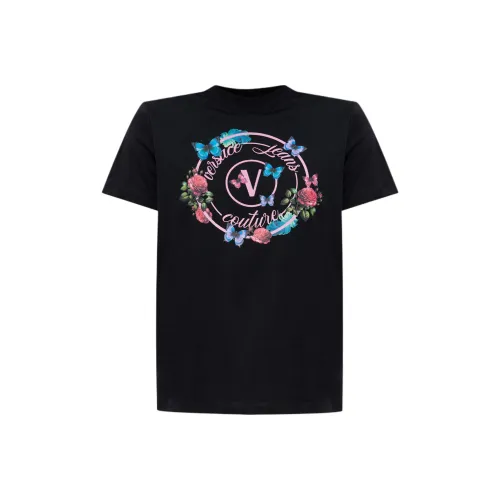 VERSACE JEANS COUTURE T-рубашка женская черная