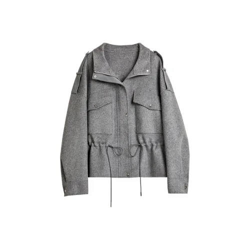 ELLE Темно-серый женский пальто