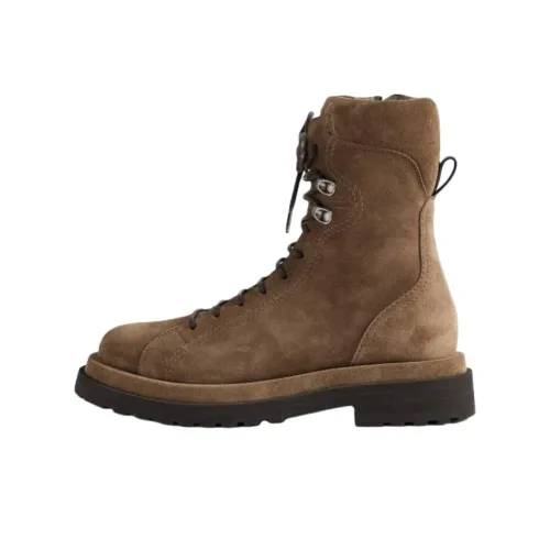 BRUNELLO CUCINELLI Ботильоны 3,5 см Женские Шоколад