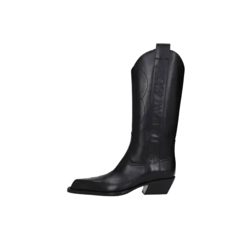 Off Белый Для Ходьбы Высокие сапоги на колено Женские Черные