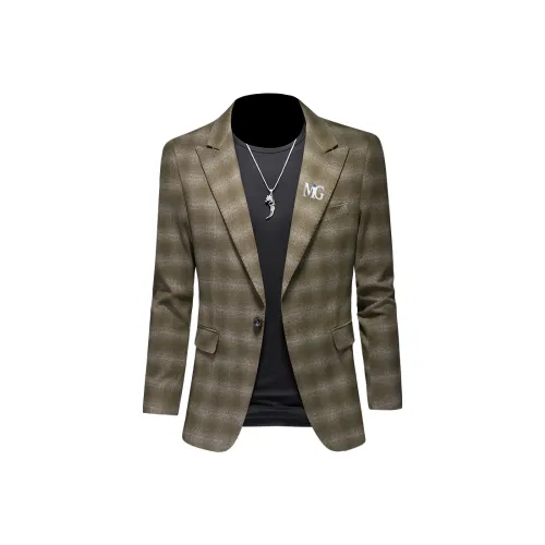 MG Армейский зеленый Мужской Деловые костюмы