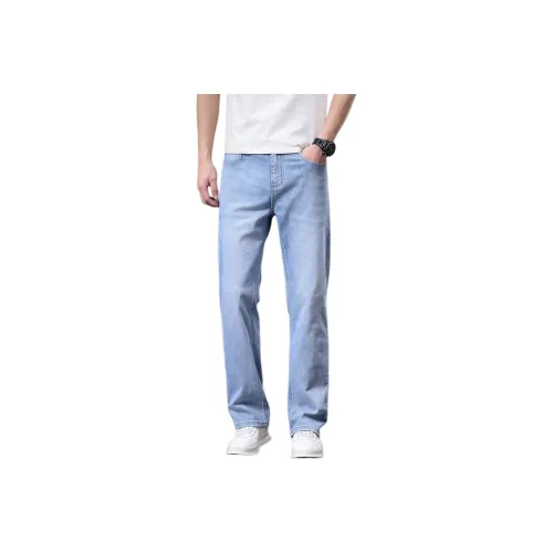 ZENGZHI Джинсы Свободный крой Прямой крой Унисекс