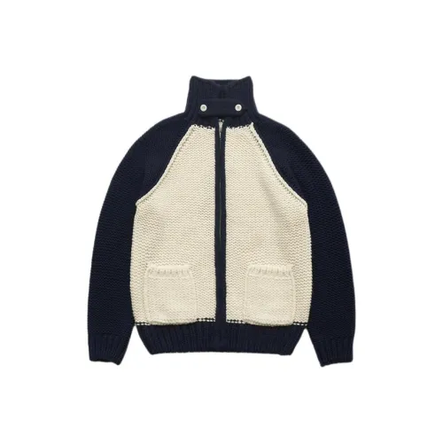 The Barnnet FW25 Eight Nose OVERSIZED Мыло Комбинированный ZIP UP KNIT Кардиган Трикотаж Мужской