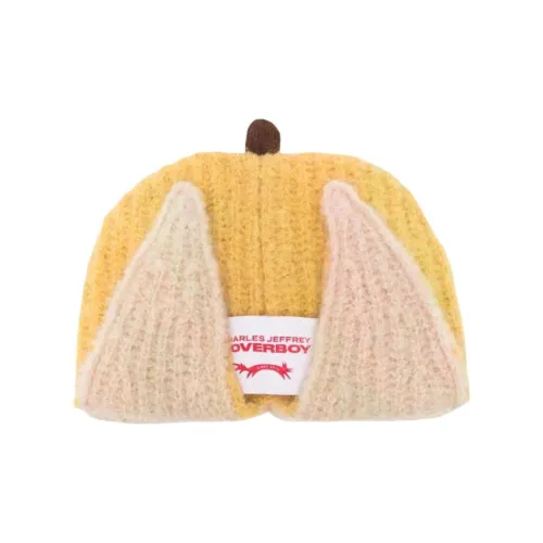 CHARLES JEFFREY Little Mohair Beanies Men's Yellow Neutral Color CHARLES JEFFREY Little Мохер Шапки-бини Мужской Желтый Нейтральный цвет