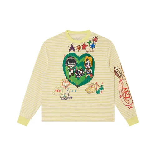 EeeeArtmonster Полосатая длинная рубашка с длинными рукавами унисекс